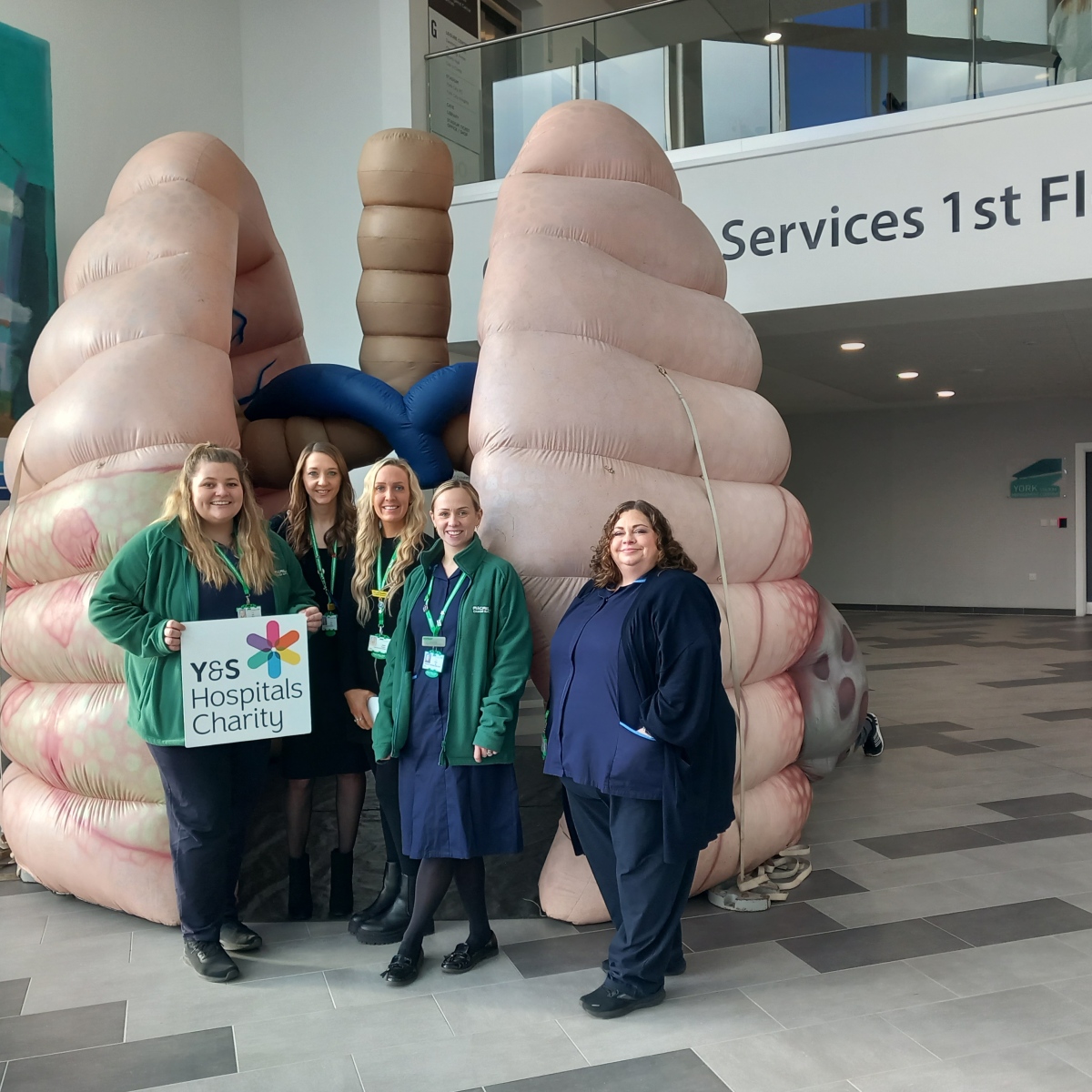 12ft Mega Lungs at lung cancer awareness event