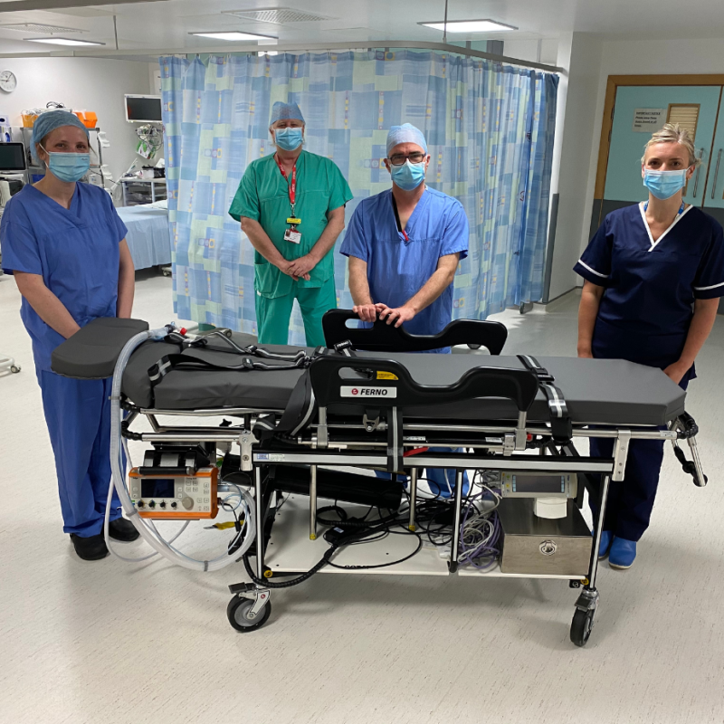 Critical care transfer trolley for Scarborough hospital